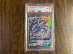 Pokemon TCG Sun & Moon Lost Thunder #159 Lugia GX PSA 10 159/214 - Image 1