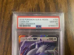 Pokemon TCG Sun & Moon Lost Thunder #159 Lugia GX PSA 10 159/214 - Image 2