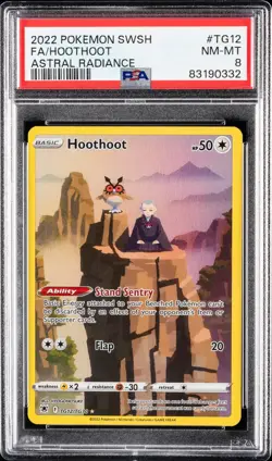 2022 POKEMON SWORD & SHIELD ASTRAL RADIANCE #TG12 FULL ART/HOOTHOOT -PSA 8 NM-MT - Image 1
