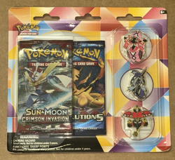 XY Evolutions Sun Moon Crimson Invasion Pin Blister Booster Packs Pokemon Sealed - Image 1