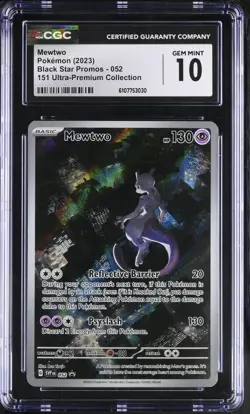 Mewtwo 052 Pokemon Black Star Promo 151 Ultra Premium Collection CGC 10 Gem Mint - Image 3