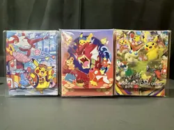 Japanese Pokemon Center Deck Box Set Hiroshima Tohoku Fukuoka + 1 Sleeve Of Each - Image 1