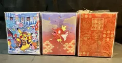 Japanese Pokemon Center Deck Box Set Hiroshima Tohoku Fukuoka + 1 Sleeve Of Each - Image 2