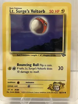 LT. SURGE'S VOLTORB 86/132 COMMON GYM CHALLENGE POKEMON - Image 1