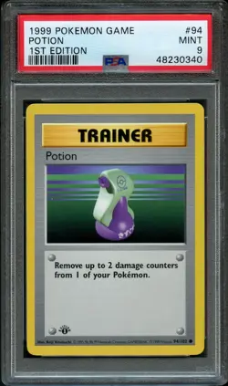 1999 POKEMON BASE SET 1ST EDITION #94 POTION PSA 9 MINT - Image 1