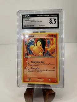 CGC 8.5 Cyndaquil Pokemon (2005) EX Unseen Forces - 54/115 - Image 1