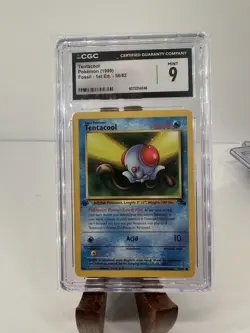 CGC 9 Tentacool Pokemon (1999) Fossil 1st Edition - 56/64 - Image 1