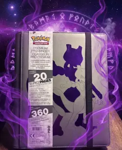 Ultra PRO Pokemon TCG Mewtwo 9-Pocket Premium Binder 360 Card Capacity 20 Pages - Image 1