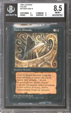 Magic MTG Legends ITALIAN Nether Void BGS 8.5 (8, 9, 9.5, 9) NEAR MINT NM - Image 1