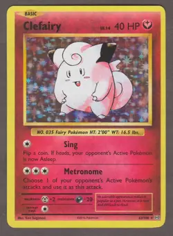 Clefairy 63/108 XY Evolutions Rare Holo Fairy Pokemon Card 2016 NM - Image 1