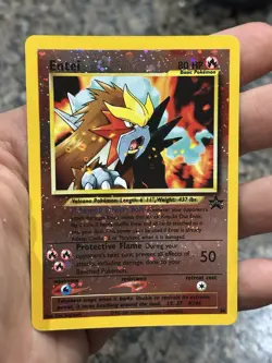 Pokemon TCG Entei Wizards Black Star Promo 34 Holo with a nice swirl, NM! - Image 1