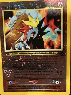Pokemon TCG Entei Wizards Black Star Promo 34 Holo with a nice swirl, NM! - Image 3