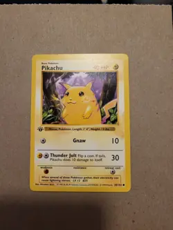 Pokemon TCG Pikachu 1st Edition Common Base Set - Image 1