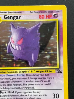 Pokemon Gengar Holo Rare Fossil WOTC 1999 5/62 - Image 5
