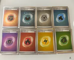 Lot 8 Pokemon Complete Set Cosmic Holo Basic Energy Cards SV 151 NM - Image 1