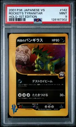 PSA 9 Rocket's Tyranitar Holo 142/141 Vs 1st Edition Rare Japanese POKEMON - Image 1
