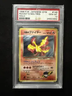 1998 POKEMON JPN GYM #146 ROCKET'S MOLTRES-HOLO PSA 10 - Image 1