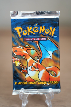Pokemon TCG Base Set Unlimited Booster Pack Charizard Art WOTC Sealed - Image 1