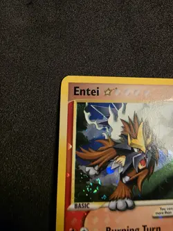 2005 EX Unseen Forces GOLD STAR Shiny Entei Holo Foil 113/115 Pokemon NM SWIRL - Image 2