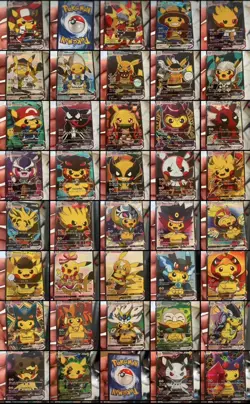 Pikachu VCOS Complete Set 55x Pokemon Cards Cosplay Holo Full Art Alt Art Card! - Image 2