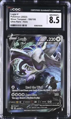CGC 8.5 Lugia V 186/195 Silver Tempest Ultra Rare Alternate Art POKEMON - Image 1