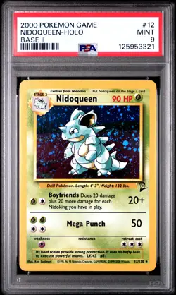 2000 POKEMON GAME BASE II #12 NIDOQUEEN-HOLO PSA 9 - Image 1