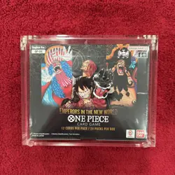 ONE PIECE OP-09 EMPERORS IN THE NW ENGLISH BOOSTER BOX New Sealed W Acrylic Case - Image 1