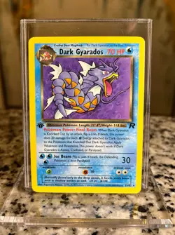 Dark Gyarados | Team Rocket #25/82 1st Edition! Rare Vintage Pokemon Card - Image 1