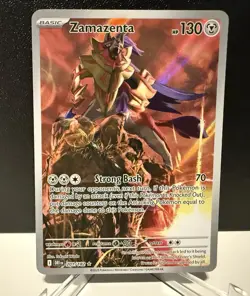Zamazenta 201 2025 Pokemon Destined Rivals Full Art Illustration Rare Card NM+ a - Image 3