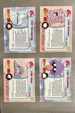 Lot of 4 cards. 2000 Topps Series 2 Pokemon Blue Logo TV Animation Edition - Image 1