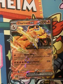 Pokemon Charizard EX Double Rare Holo Card 006/165 SV Scarlet and Violet 151 - Image 1
