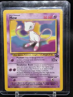 Mew #8 Vintage Pokemon Card Black Star Promo Rare - Lightly Played LP - Image 1