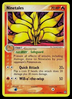 Pokemon Card - Ninetales Power Keepers 19/108 Rare Non-Holo - Image 1