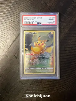 PSA 10 Pikachu GG30/GG70 Crown Zenith Secret Rare Full Art Pokemon Card GEM MINT - Image 1