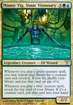 MTG Momir Vig, Simic Visionary, Dissension, Damaged, English - Image 1