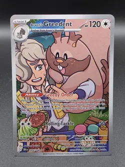 Pokemon TCG SV10: Destined Rivals Arven's Greedent #205/182 NM - Image 1