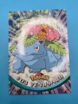 1999 Pokemon Venusaur #03 Topps TV Animation Series Blue Logo - Image 1