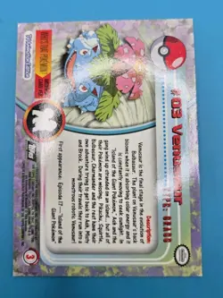 1999 Pokemon Venusaur #03 Topps TV Animation Series Blue Logo - Image 2