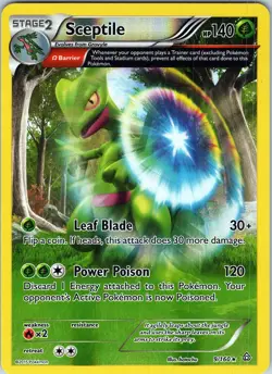 Sceptile 9/160 Rare - Pokemon TCG XY: Primal Clash - Reverse Holo (LP) - Image 1