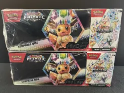 (2) Pokemon Sam’s Club Prismatic Evolutions Surprise Box + Booster Bundle Lot - Image 2