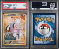 2025 POKEMON DRI EN-DESTINED RIVALS #240 ROCKET'S MEWTWO EX HYPER RARE PSA 9 - Image 4