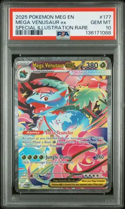 PSA 10 Mega Venusaur EX 177/132 Mega Evolution Special Illustration Rare POKEMON - Image 1