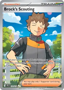 Holofoil - Brock's Scouting - 179/159 - 179/159 - SV09: Journey Together - NM - Image 1