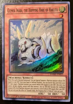 Gizmek Inaba, The Hopping Hare Of Hakuto DAMA-EN015 1st Ed. Super Rare Yu-Gi-Oh! - Image 1