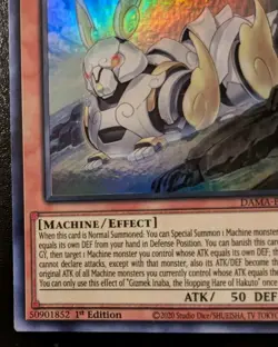 Gizmek Inaba, The Hopping Hare Of Hakuto DAMA-EN015 1st Ed. Super Rare Yu-Gi-Oh! - Image 4