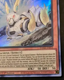 Gizmek Inaba, The Hopping Hare Of Hakuto DAMA-EN015 1st Ed. Super Rare Yu-Gi-Oh! - Image 5
