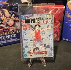 🔥OnePiece Monkey D Luffy College 🏀 US Voyage Promo Card 🔥 W/St John's Poster! - Image 2