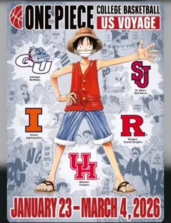 One Piece Monkey.D.Luffy College Basketball Promo Card St. John’s Sealed - Image 1
