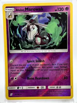 Alolan Marowak Reverse Holo 75/236 Unified Minds Pokemon Cards NM - Image 1