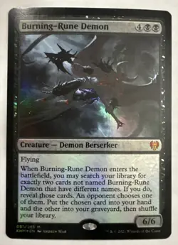 Burning-Rune Demon Kaldheim Foil - Image 1